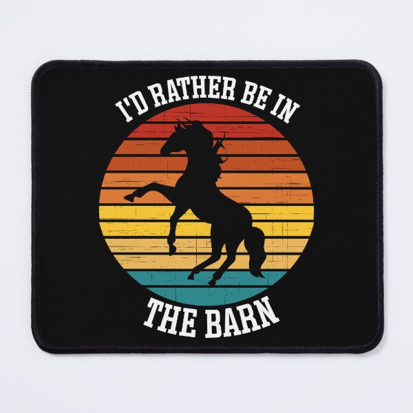 Item preview, I'd Rather Be In The Barn Standing Horse Sunset Equestrian designed and sold by SarahJisri.