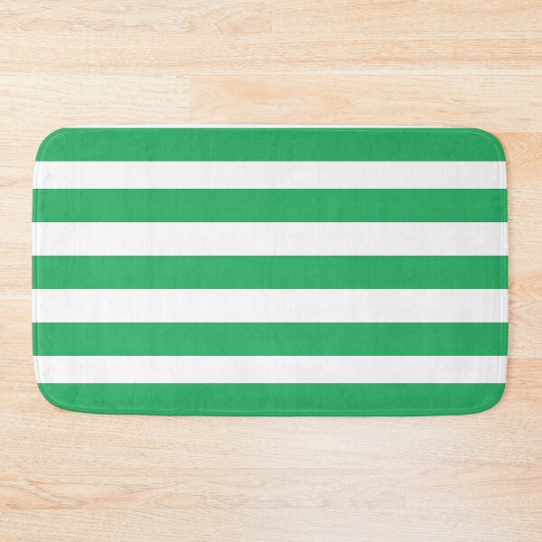 Item preview, Island Green and White Colors in Horizontal Stripes designed and sold by NECHSTORE.