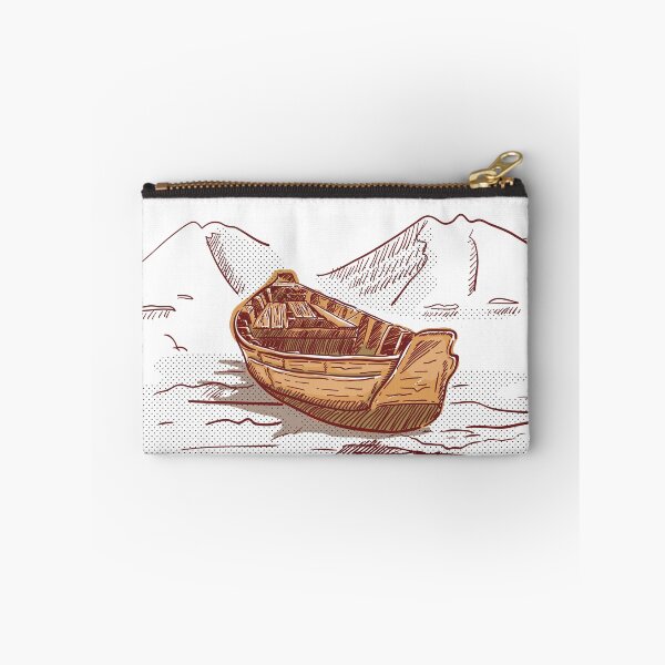 Item preview, Boat on the Shore Mountains Ocean Lithograph  designed and sold by BakaOutfit.