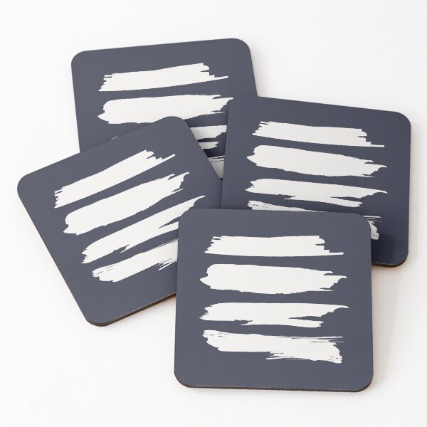 Item preview, Brush Stroke Minimal 08 - Abstract Pattern Shapes Modern Mid Century Texture Navy Beige. Gift idea Home deco designed and sold by MarleneCanto.