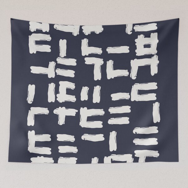 Item preview, Brush Stroke Minimal 01 - Abstract Pattern Shapes Modern Mid Century Texture Navy Beige. Gift idea Home deco designed and sold by MarleneCanto.