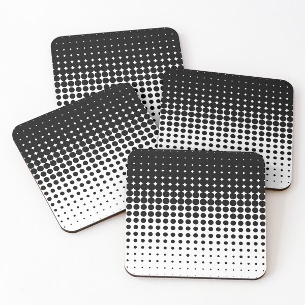 Item preview, Gradient halftone dots (black to white) designed and sold by pattypattern.
