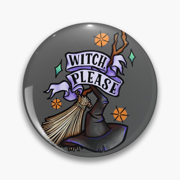 Item preview, Witch Please, Halloween tattoo design designed and sold by Wendy Bazuta.