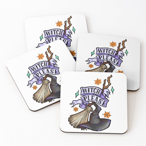 Item preview, Witch Please, Halloween tattoo design designed and sold by Wendy Bazuta.