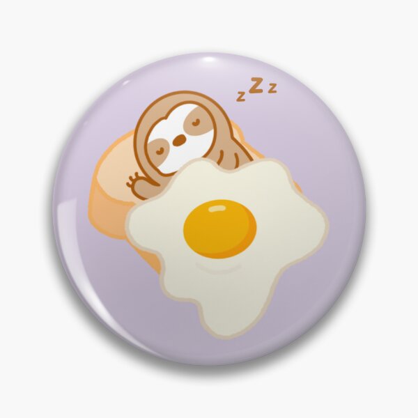 Item preview, Cute Fried Egg on Toast Sloth  designed and sold by theslothinme.