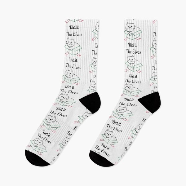 Item preview, The Elves Did It. Cute Cat Lover Merry Christmas design. Fun, Cheeky, Christmas Elf. designed and sold by That Cheeky Tee.