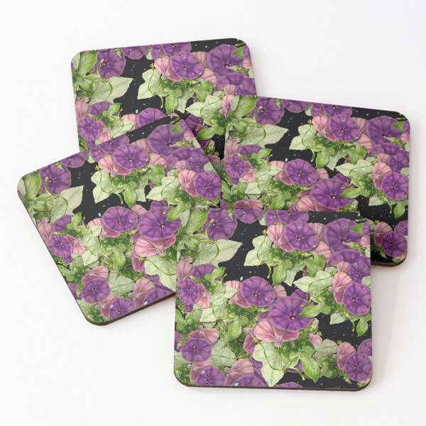 Item preview, purple floral pattern designed and sold by ni3ma.
