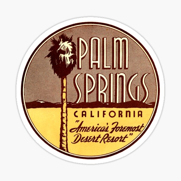 Palm Springs California Vintage Travel Decal Sticker