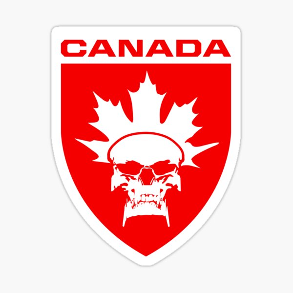 Maple Leaf skull Sticker