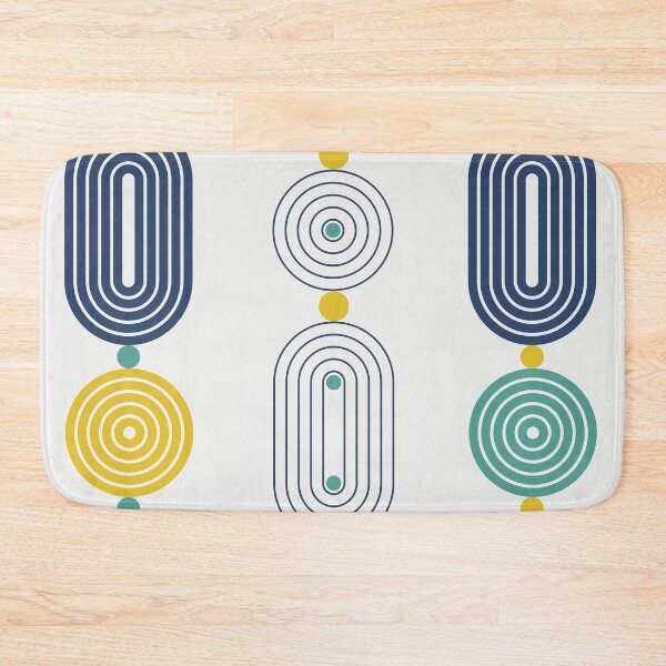 Item preview, Yellow Blue Green Lines Minimalist Geometric Pattern designed and sold by BONBcreative.