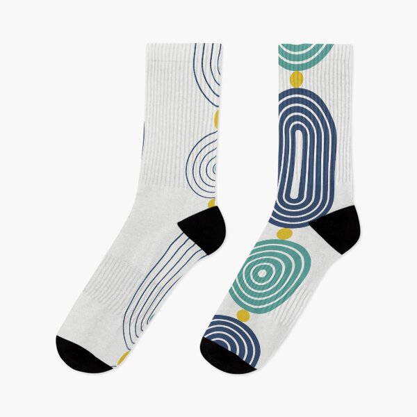 Item preview, Yellow Blue Green Lines Minimalist Geometric Pattern designed and sold by BONBcreative.