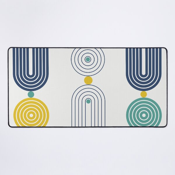 Item preview, Yellow Blue Green Lines Minimalist Geometric Pattern designed and sold by BONBcreative.