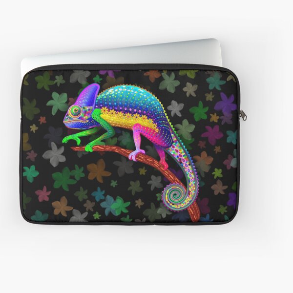 Chameleon Fantasy Rainbow Colors Laptop Sleeve