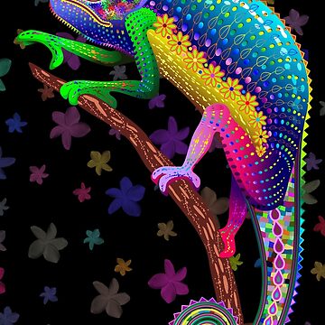 Artwork thumbnail, Chameleon Fantasy Rainbow Colors by BluedarkArt