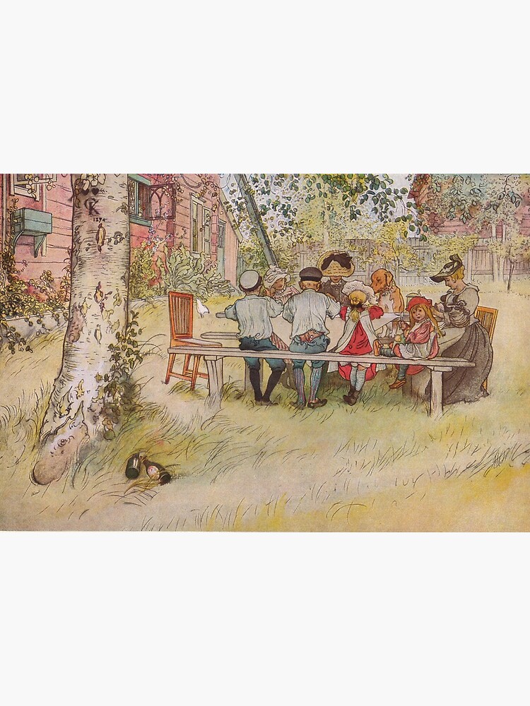 Ambient Sammentræf lykke Carl Larsson Breakfast Under The Big Birch" Art Board Print for Sale by  pdgraphics | Redbubble
