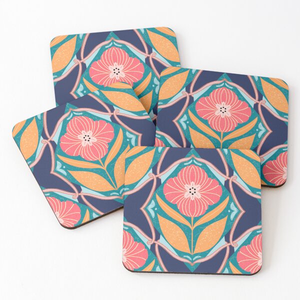 Item preview,  Vintage floral tile pattern  designed and sold by Papergrape.