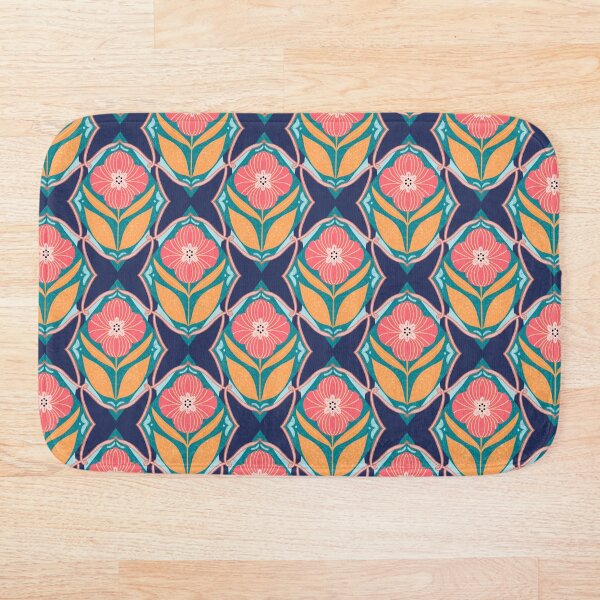 Item preview,  Patrón de mosaico floral vintage designed and sold by Papergrape.