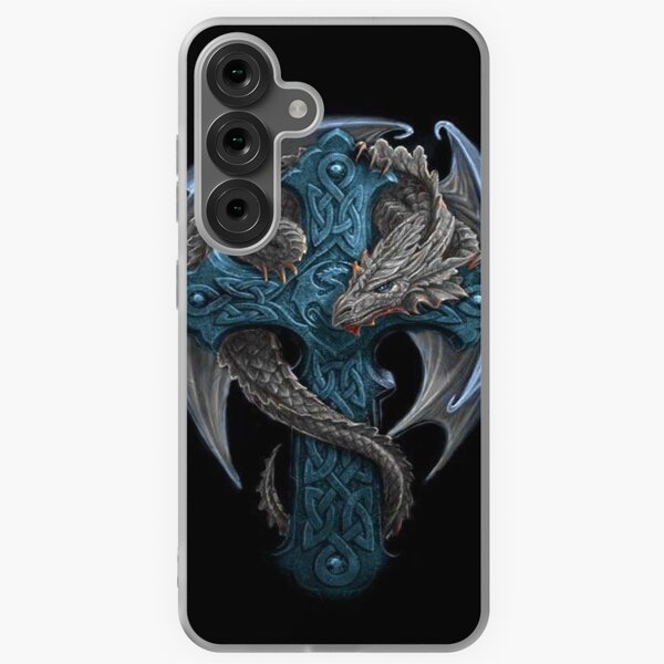 Item preview, Blue Celtic Cross and Dragon designed and sold by leen12.