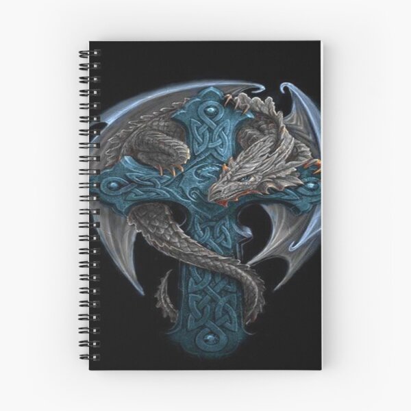 Item preview, Blue Celtic Cross and Dragon designed and sold by leen12 Art Designs Prints.