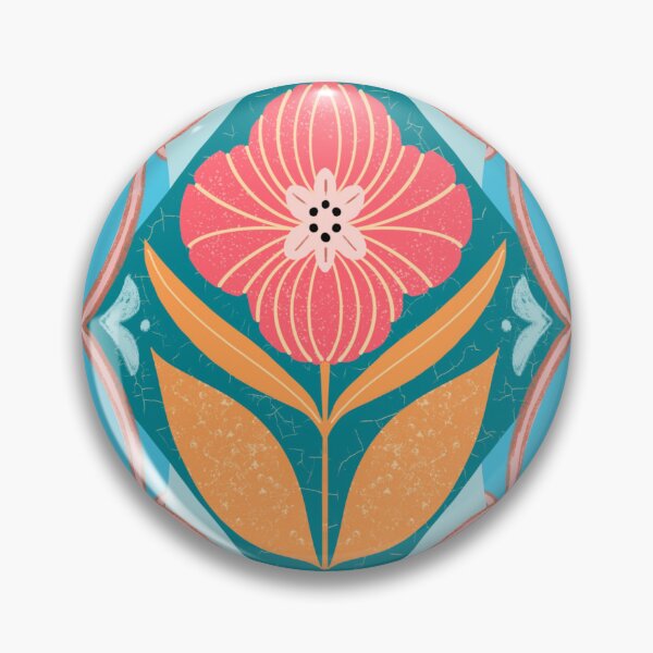 Artikelvorschau, Vintage Blumenfliesenmuster entworfen und verkauft von Papergrape.