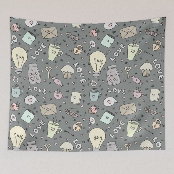 Item preview, Pastel colour cute love cartoon design  designed and sold by Sanaura.