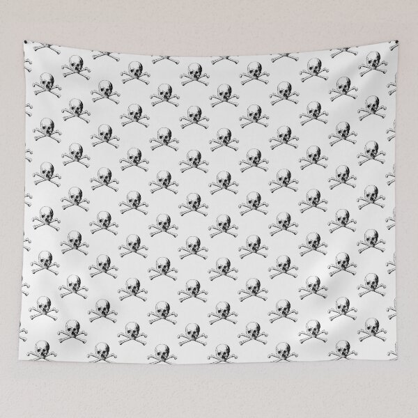Item preview, Black and White Skull Pattern designed and sold by PressedOak.