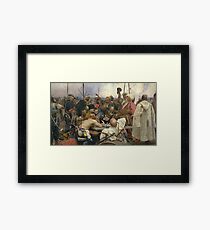 Ilya Repin Antwort der Saporoger Kosaken Gerahmter Kunstdruck