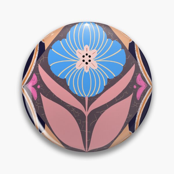 Artikelvorschau,  Vintage Blumenfliesenmuster. entworfen und verkauft von Papergrape.