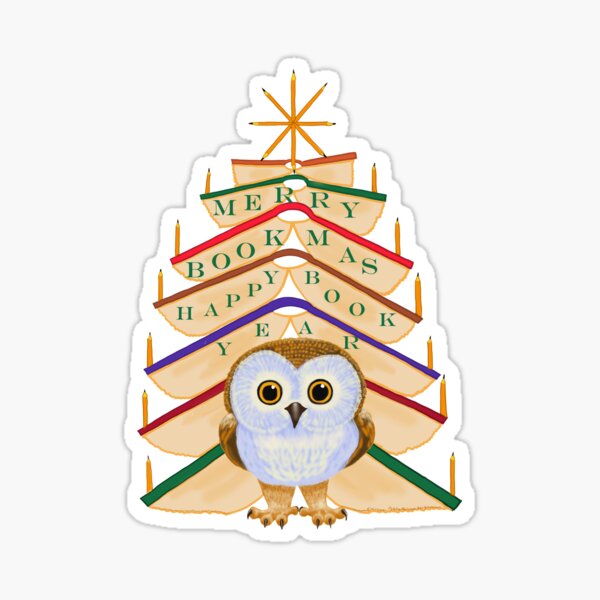 Merry Bookmas Sticker