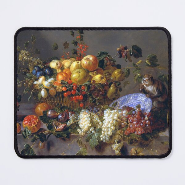 Item preview, Still Life with Fruit and a Monkey eating Grapes by Adriaen van Utrecht, Flemish, 1635 designed and sold by Shapes-Mania.