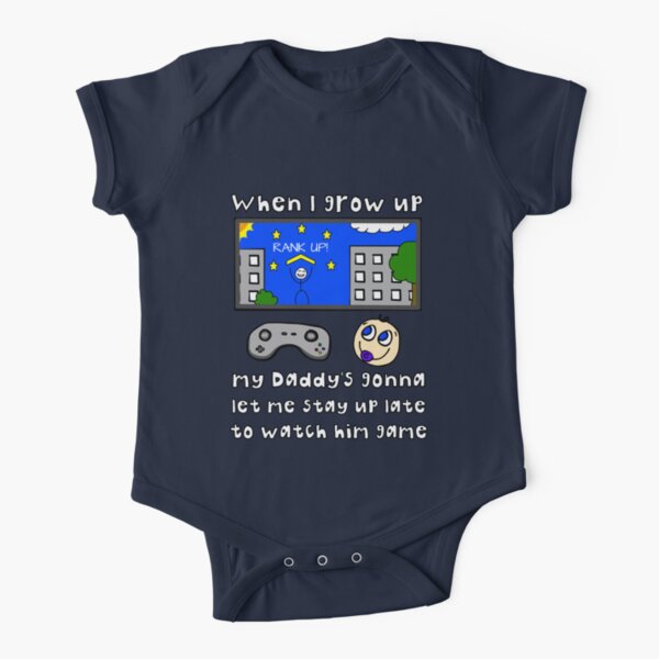 When I Grow Up Gamer Baby - Gaming Geek Parent Short Sleeve Baby One-Piece