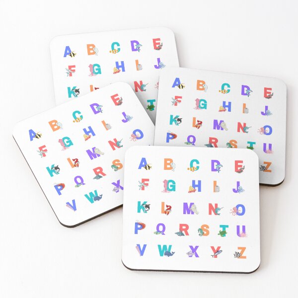 Item preview, Alphabet sea animals cute and colorful designed and sold by CherieTree.
