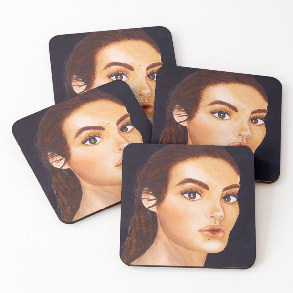 Gorgeous portrait of a woman in watercolour Coasters (Set of 4)