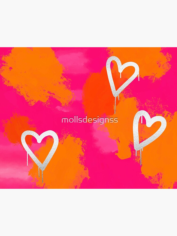 pink layered heart  Canvas Print for Sale by mollsdesignss