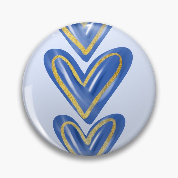 Item preview, Blue foil hearts designed and sold by mollsdesignss.