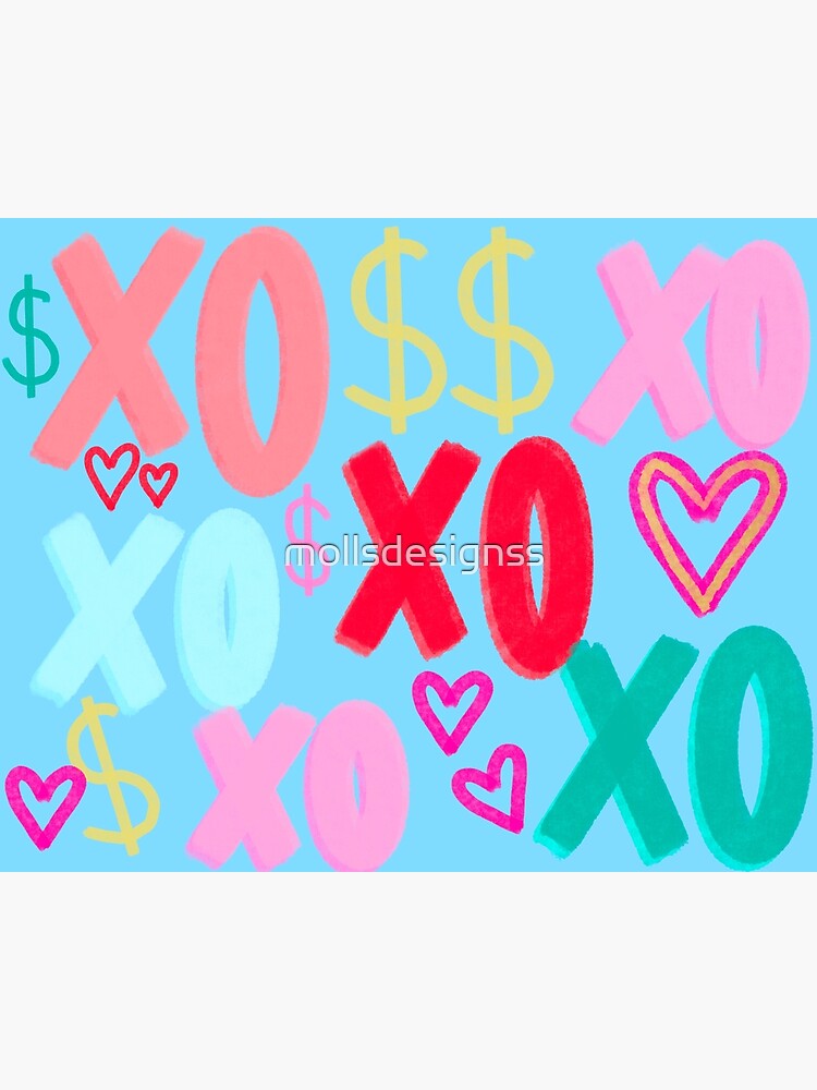 Preppy Xoxo Abstract Poster For Sale By Mollsdesignss Redbubble