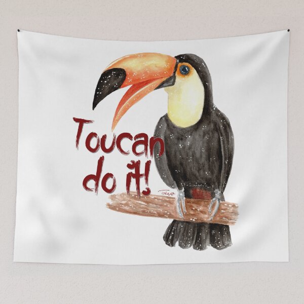 Item preview, Toucan Do It - Watercolour Painting designed and sold by Pattokarts.