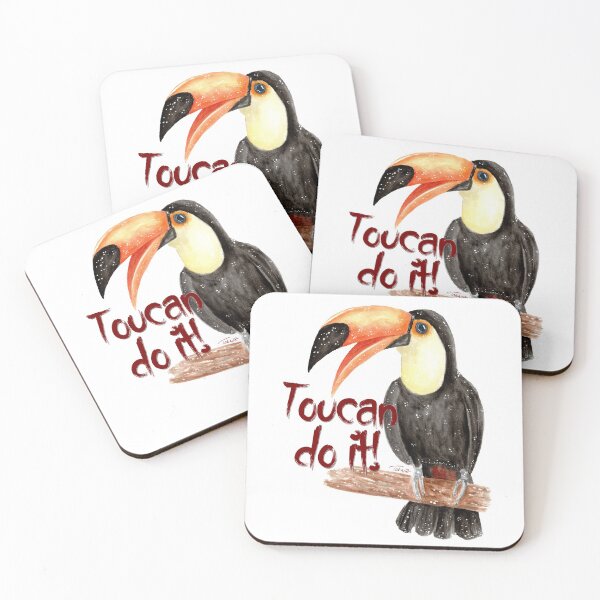 Item preview, Toucan Do It - Watercolour Painting designed and sold by Pattokarts.
