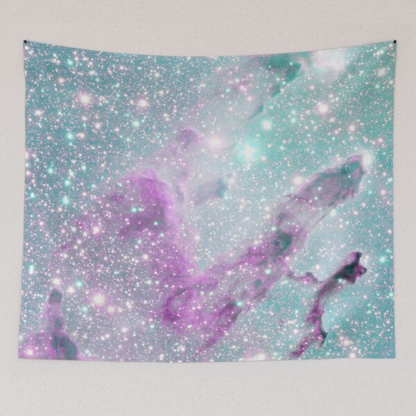 Item preview, Eagle Nebula Pillars of Creation Orchid Purple Aqua Cyan designed and sold by 2sweetsDesign.