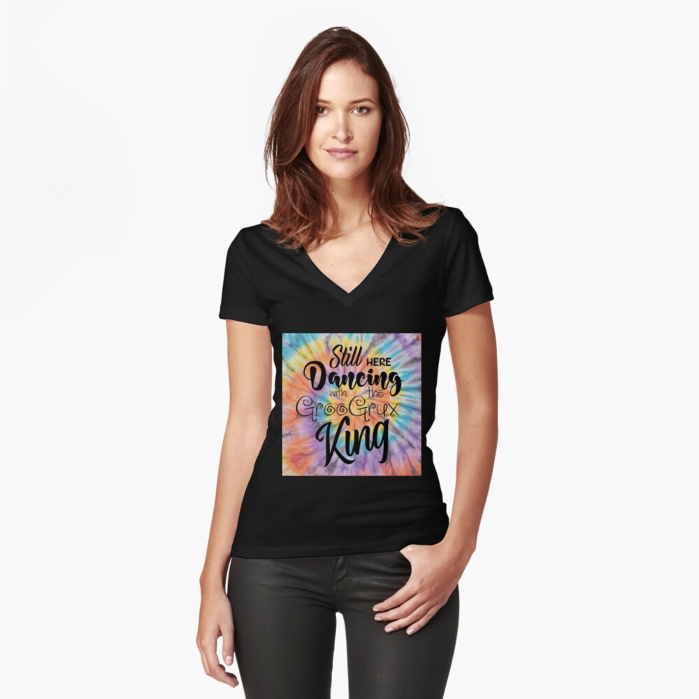 Item preview, Fitted V-Neck T-Shirt designed and sold by DontBurnTheDay.