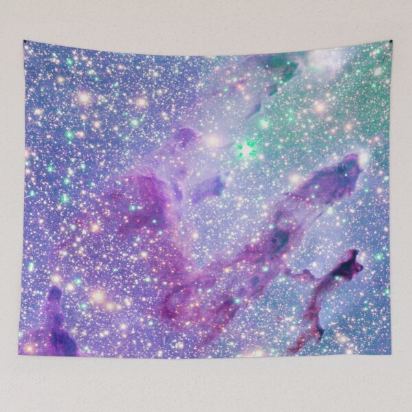 Item preview, Eagle Nebula Pillars of Creation Orchid Purple Periwinkle Seafoam Mint designed and sold by 2sweetsDesign.