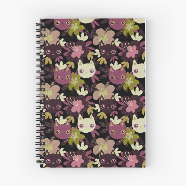 Aperçu de l'œuvre Chat floral foncé créée et vendue par frumpybuncrafts.