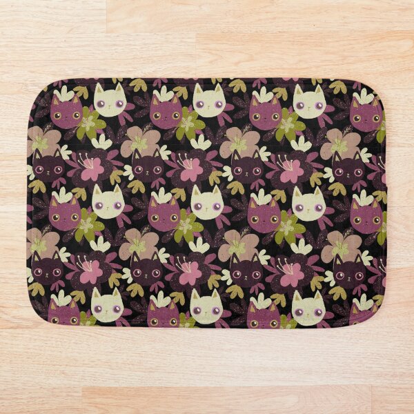 Item preview, Gato floral oscuro designed and sold by frumpybuncrafts.