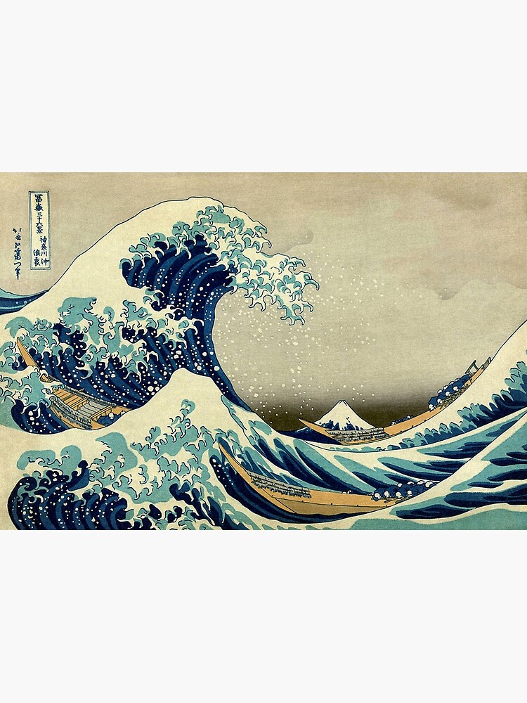 Hokusai, The Great Wave off Kanagawa, Japan, Japanese, Wood block, print. by TOMSREDBUBBLE