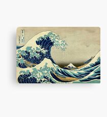 Hokusai, The Great Wave off Kanagawa, Japan, Japanese, Wood block, print Canvas Print