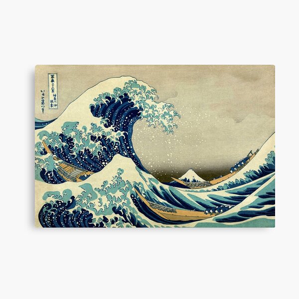 Hokusai, The Great Wave off Kanagawa, Japan, Japanese, Wood block, print. Canvas Print
