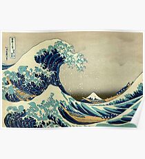 Hokusai, The Great Wave off Kanagawa, Japan, Japanese, Wood block, print Poster