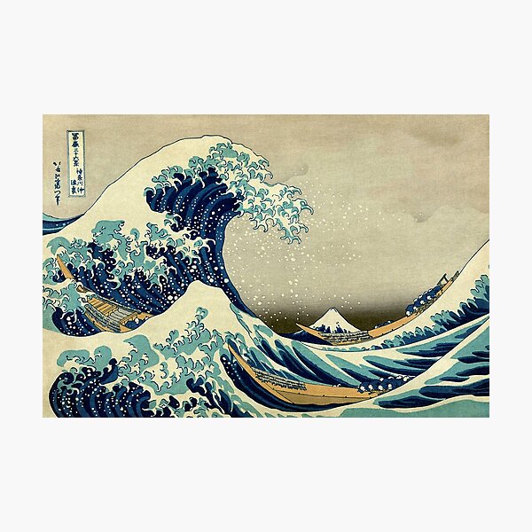 Hokusai, The Great Wave off Kanagawa, Japan, Japanese, Wood block, print. Photographic Print