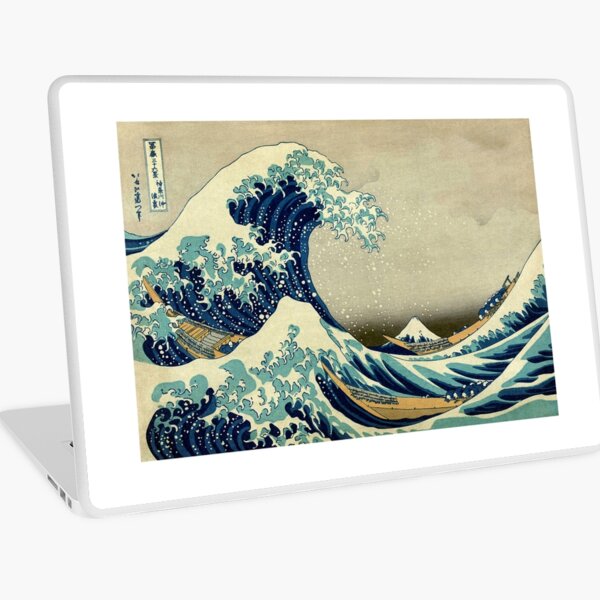 Hokusai, The Great Wave off Kanagawa, Japan, Japanese, Wood block, print. Laptop Skin