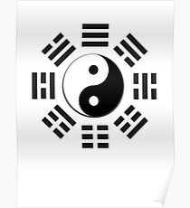 YIN YANG, Yin & Yang, I Ching, China, Chinese, Martial Arts, MMA, BLACK Poster